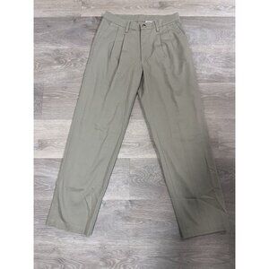 Timber Creek by Wrangler Mens Pants 30x30 Beige Khaki Pleated Cuffed Cotton